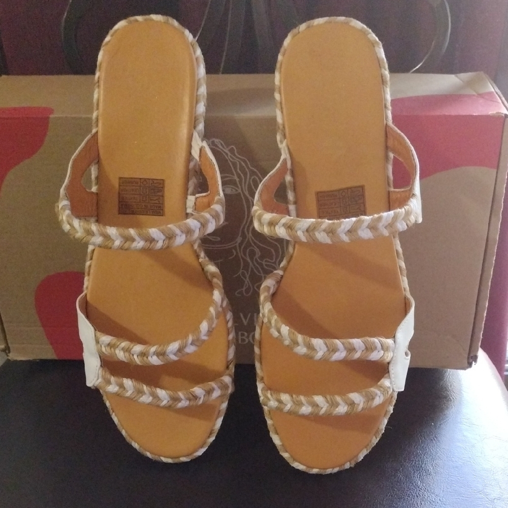 Tan Braided Flat Sandals for Casual Summer